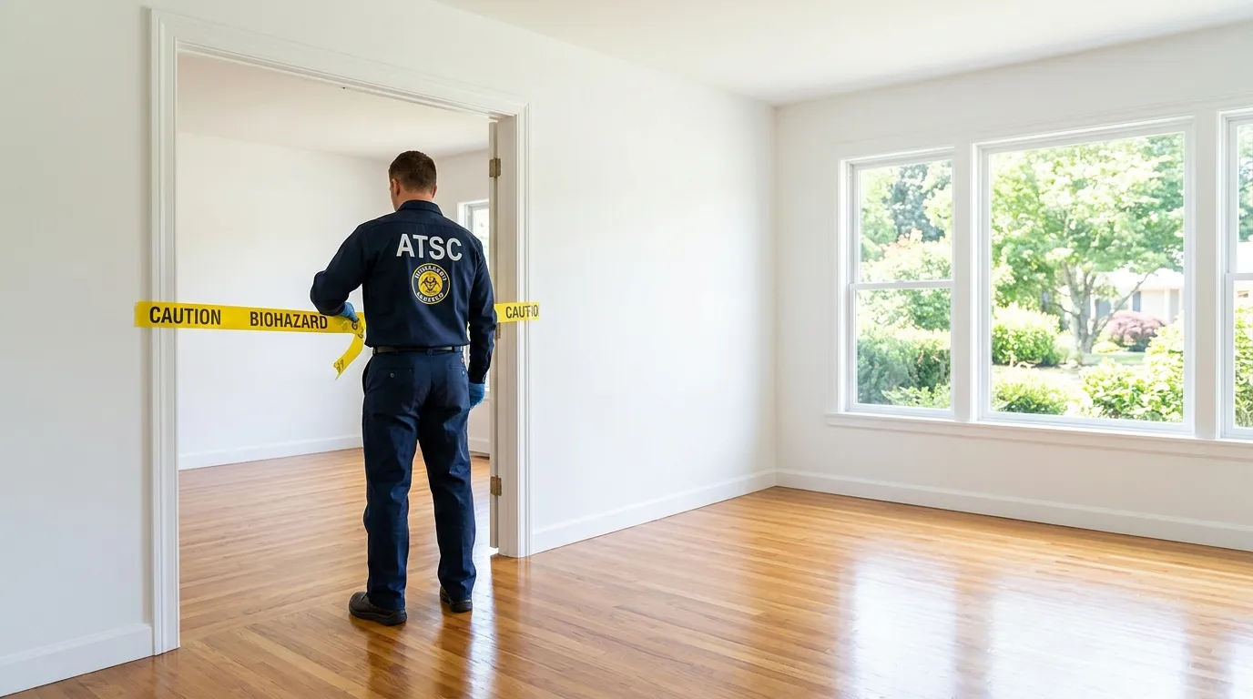 Certified biohazard cleanup crew performing Decomposition Cleanup in Wooster